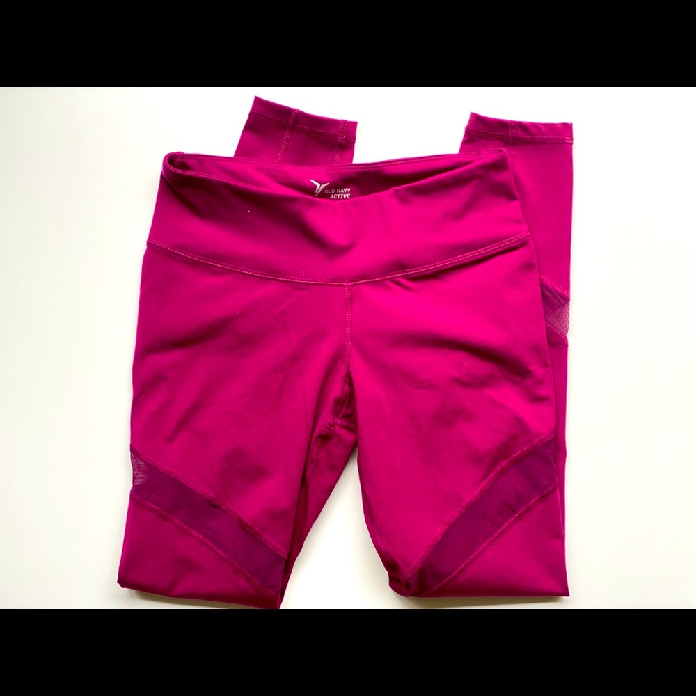 Old Navy Deep Pink Workout Leggings